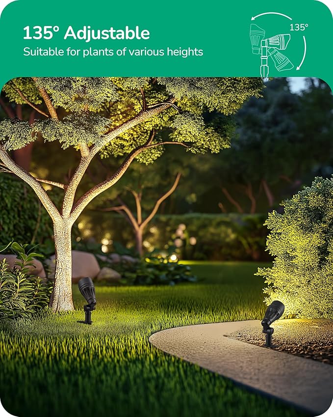 EDISHINE Low Voltage Landscape Lights Kit, 3.2W LED Pathway Lights & 3.2W 240LM Spotlight, 12V Outdoor Landscape Lighting with Connectors, Aluminum Waterproof for Walkway Yard Garden Path