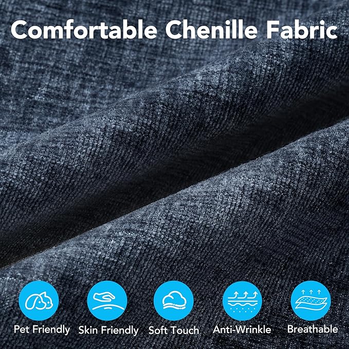 Cloud Sectional Couch with 2 Ottomans & 3 Pillows, Boneless Couches for Living Room, U Shaped Sectional Sofa Deep Seat Comfy Couch for Small Spaces, No Assembly Required, 72h to Restore