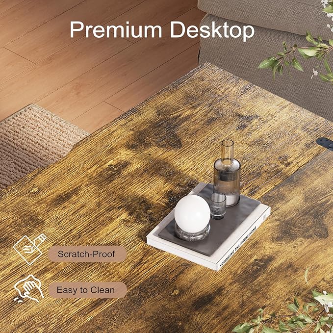 Lift Top Coffee Table with Storage and Sliding Door, 4 in 1 Multi-Function Convertible Tea Table with Hidden Compartment, Farmhouse Center Table with Wood Lift Tabletop for Living Room Black