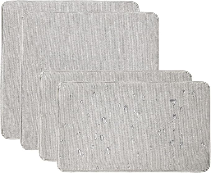 Outdoor Sunbrella Decorative Throw Pillow Covers Only, Pack of 4, 17"x17" & 20"x12" Water Repellent Replacement Lumbar Pillow Case for Patio, Couch, Sofa and Patio Furniture, Specrtum Pebble