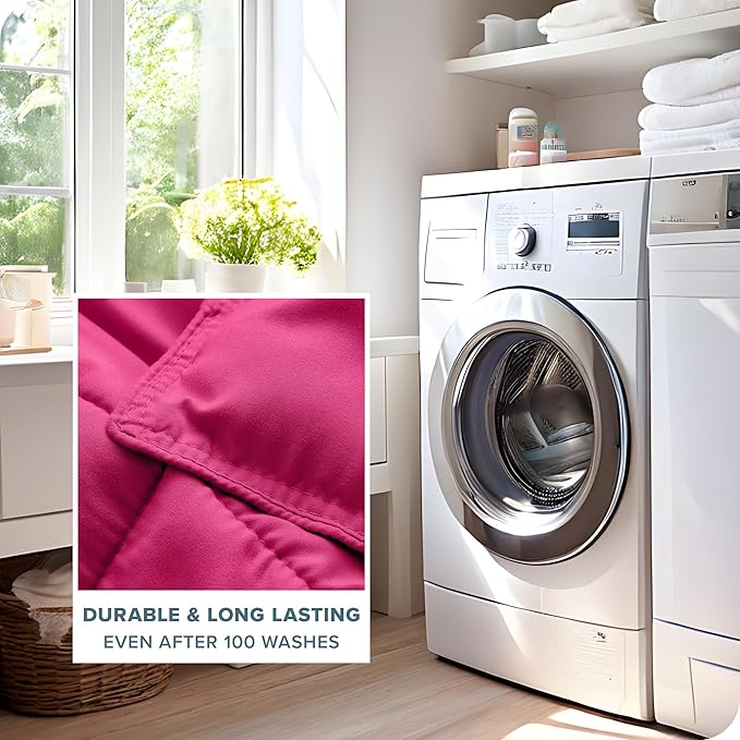 Bare Home Comforter Set - Queen Size - Ultra-Soft - Goose Down Alternative - Premium 1800 Series - All Season Warmth (Queen, Pink)