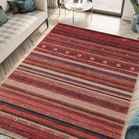 Keen Home Design 3x5 Rug - Machine Washable Entry Rug with Non-Slip Backing, Ideal for Enteryway, Kitchen, Bathroom, Laundry Room - Vintage, Easy Clean, Durable, Low Pile Rug - (3' x 5')