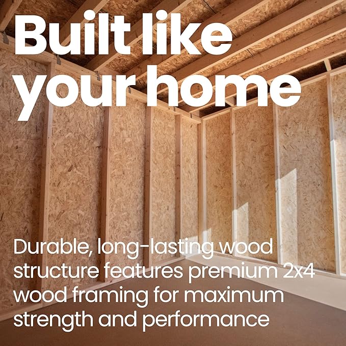 Handy Home Products Astoria 12x12 Do-It-Yourself Wooden Storage Shed with Floor Kit- Does not Include Paint or Roofing Shingles