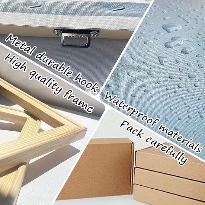 XLSJERST Black and White Abstract Wall Art - Canvas Wall Art for Living Room Bedroom Modern Gold Ink Painting Style Picture Artwork for Wall Decor Size 29x58 Inches