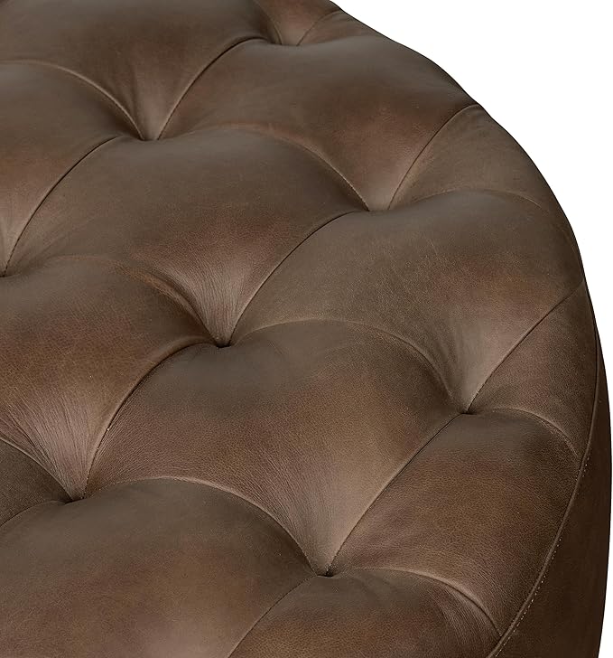 POLY & BARK Ascot Ottoman in Cocoa Brown