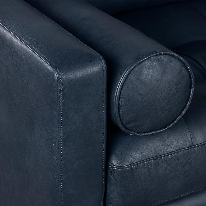 POLY & BARK Napa Furniture, Right Facing Sectional Sofa, Midnight Blue