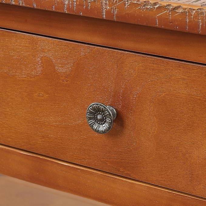 Knocbel Farmhouse Entryway Long Console Table with 3 Storage Drawers and 2 Lower Shelves, Entry Hallway Foyer Sofa Table with Handles