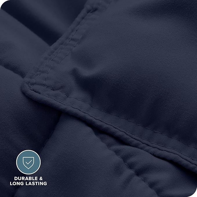 Bare Home Comforter Set - Full Size - Ultra-Soft - Goose Down Alternative - Premium 1800 Series - All Season Warmth (Full, Midnight Blue)