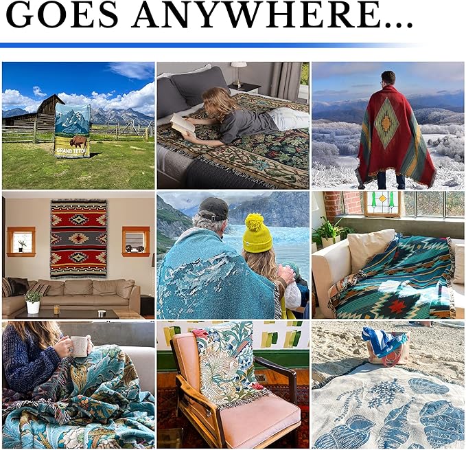 Pure Country Weavers Newfoundland Dog Personalized Woven Blanket Teal by Robert May - Gift Cotton Tapestry Throw - Made in The USA - 72" x 54"