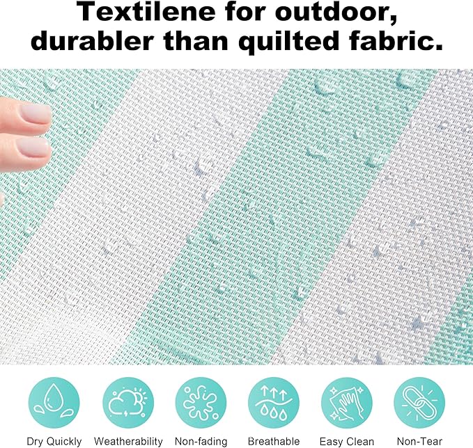 14ft Two Person Outdoor Hammock, Portable Camping with Folding Steel Spreader Bar, Carrying Bag, Carabiners, Tree Straps, Pillow & Sidebag, Quick Dry Textilene, 550 lbs Capacity (Cyan)