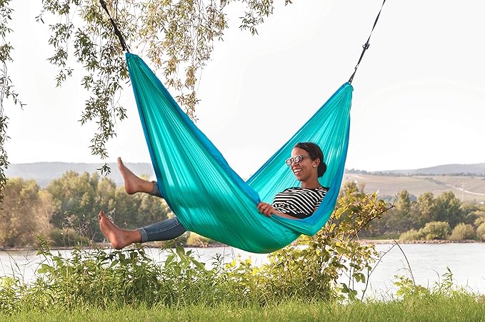 LA SIESTA® Colibri 3.0 Outdoor Hammock & Tree Straps -Camping Hammock for Outside, Hiking Travel Backpacking Hammock Portable, Caribic