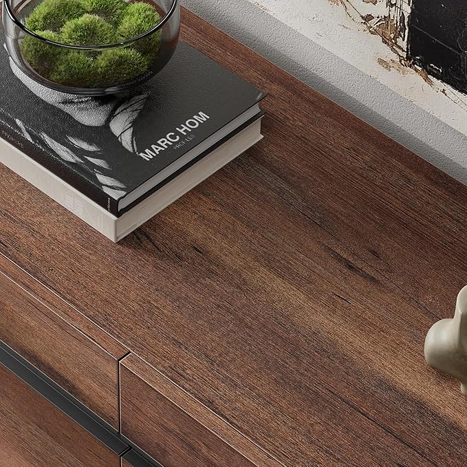 WAMPAT Dresser for Bedroom, Closet Organizers and Storage with 12 Drawers, Chest of Drawers with Metal Base, Wooden Modern Dresser for Living Room, Bedroom, Entryway, Brown