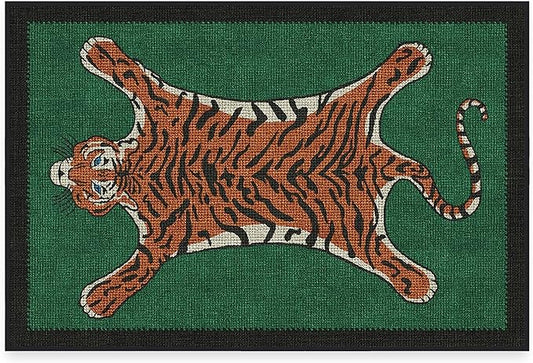 RUGGABLE x Jonathan Adler Machine Washable Modern Area Rug – Tiger Emerald 2x3, Stain-Resistant, Non-Slip – Small Rugs for Living Room, Bedroom, Hallway, Entryway & Bathroom–with Standard Pad