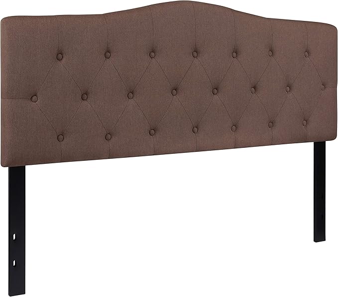 Flash Furniture Cambridge Tufted Upholstered Queen Size Headboard in Camel Fabric