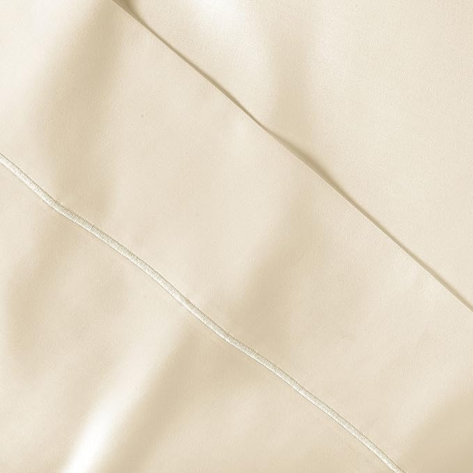 LANE LINEN Pillow Case Covers King Set of 2 100% Egyptian Cotton Sateen Soft Cool & Smooth 1000 Thread Count Cases - Ivory