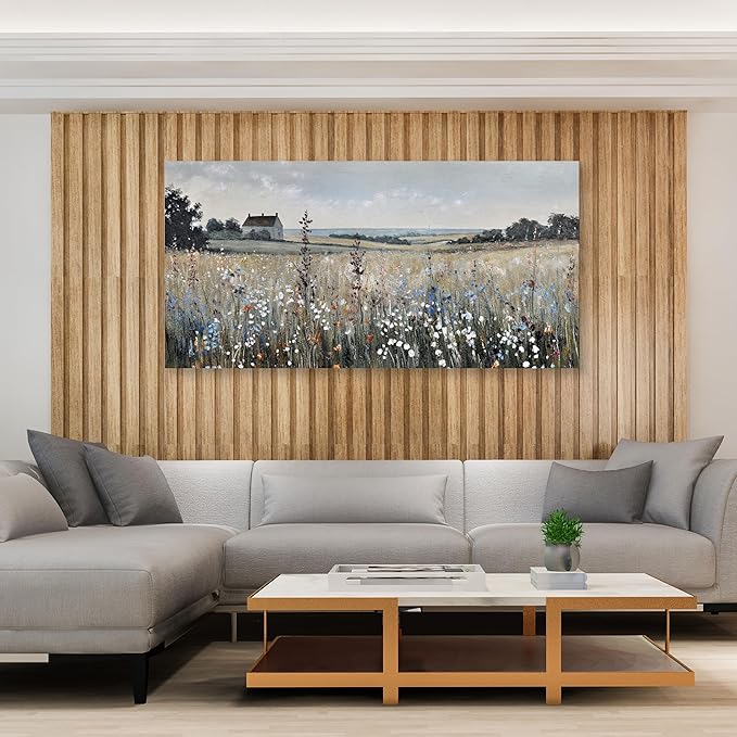 Glvzygy Canvas Wall Art Vintage Decor Artwork Classical Oil Painting Canvas Prints Vintage Landscape Wall Art Suitable for Living Room Bedroom and Office Home Decor Painting 29"x58"