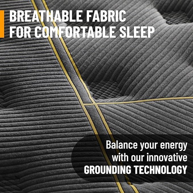 Ottomanson King 13" Luxury Black vMustard Eurotop Mattress - Inspired by The Roman Empire - Medium-Firm Hybrid Comfort - Made in USA - Premium Quilted Cover - Fiberglass-Free - Bed in a Box