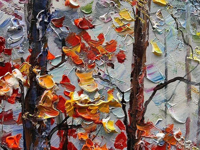 Art Forest Landscape Oil Painting Modern Abstract Art Wall Decoration 30x60 inches