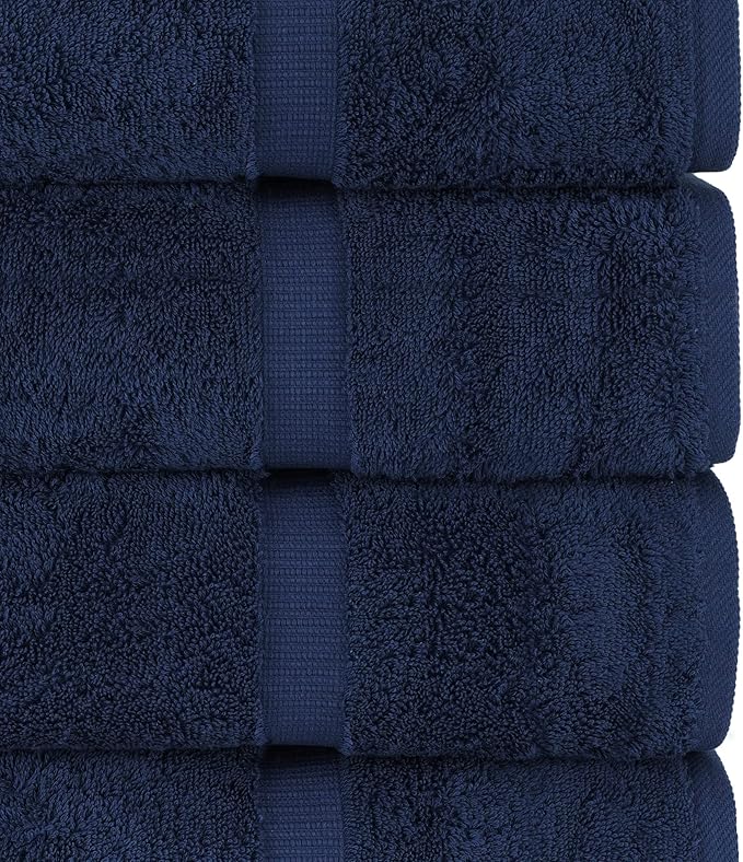 Chakir Turkish Linens, 100% Cotton Premium Quality Turkish Bath Sheets (35''x70'' Large Bath Sheet Towels - Navy)