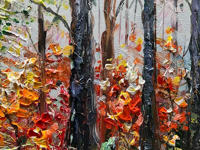 Art Forest Landscape Oil Painting Modern Abstract Art Wall Decoration 30x60 inches