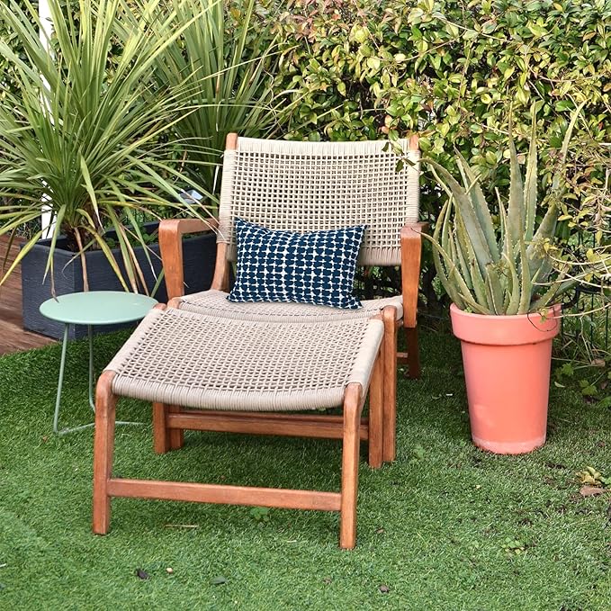 LVTXIII Outdoor/Indoor Lumbar Pillows, Decorative Patio Lumbar Cushions, Fluffy Water Repellent Garden Cushions for Home Patio Coach Sofa Use, 12×20 Inch, Pack of 2, Tie-dye Navy