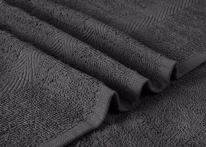 Towel and Linen Mart 100% Cotton 6 Pack Bath Towel Set, Quick Dry, Super Absorbent, Light Weight, Soft, (27 x 54 Pack of 6) Beige, White, Grey, Sky Blue, SAGE Green, Navy