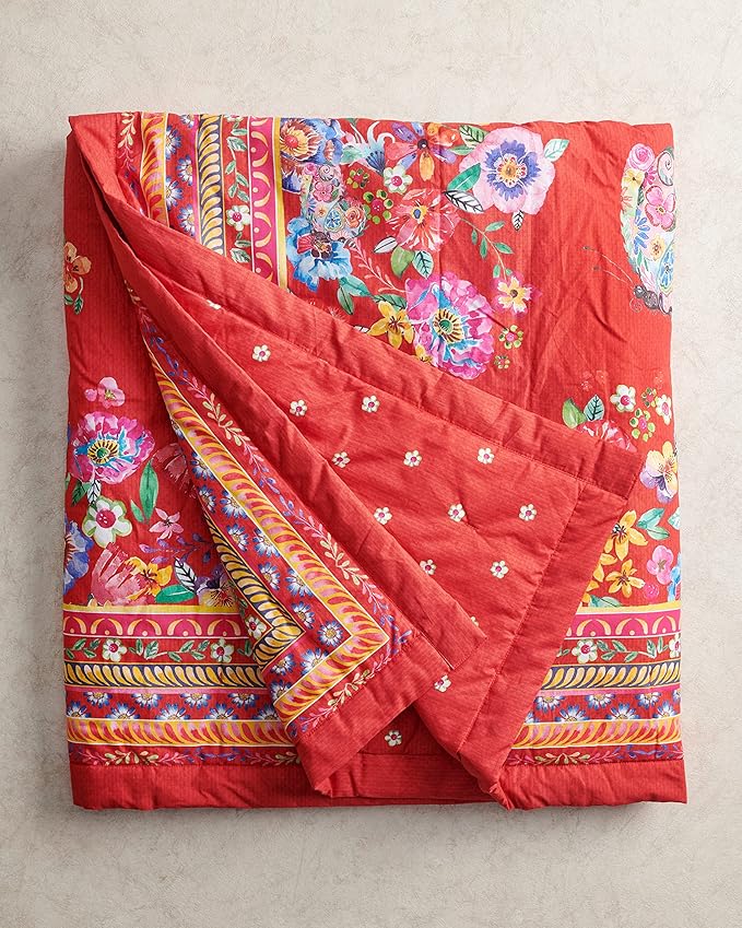 Maison d' Hermine Throw Blanket for Couch Lightweight Soft Warm Breathable Cotton Throw Blankets for Bed Girls Boys Women Men Gifts Sofa Travel Living Room Chair Bedding (60"x80", Happy Florals)