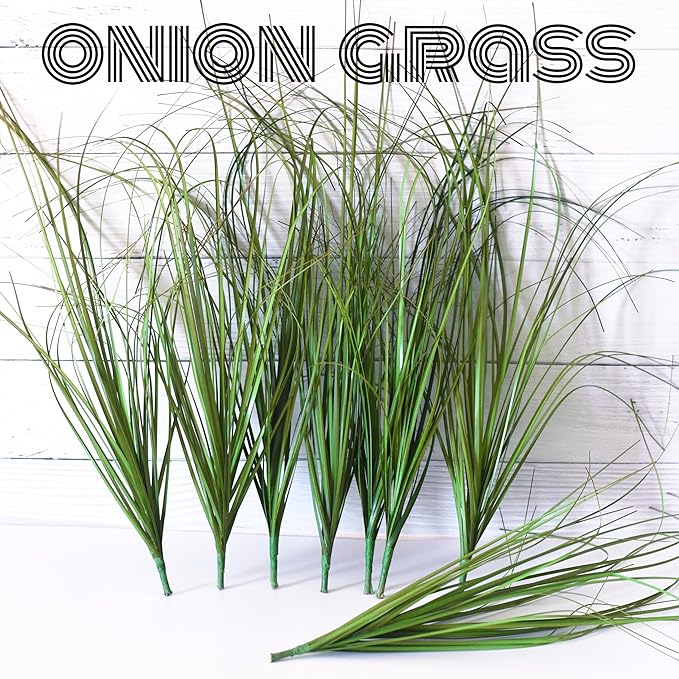 8PCS Artificial Plants, Shrubs Wheat Grass Greenery Stems for Home Decor, Fake Tall Grass Plant for Outdoor Indoor Decor