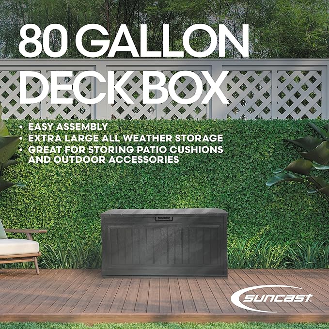 Suncast 80 GAL. LARGE DECK BOX
