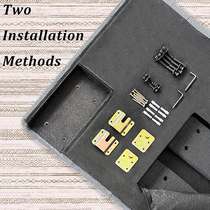 Linen Upholstered Headboard King/Cal King Size Latest Model Wall Mount, Bed Frame Mount, Featuring High-Density Sponge Padding, Luxury Texture Easy Assembly Comfort and Style-Linen