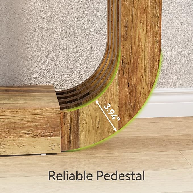 LITTLE TREE 70.9-Inch Extra Long Narrow Console Table, 2-Tier Brown Wooden Sofa Table for Living Room, Large Hallway Foyer Table with Heavy Duty U-Shaped Pedestal