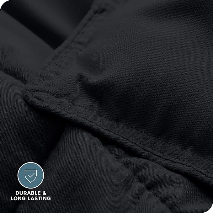Bare Home Comforter Set - Twin/Twin Extra Long Size - Ultra-Soft - Goose Down Alternative - Premium 1800 Series - All Season Warmth (Twin/Twin XL, Black)