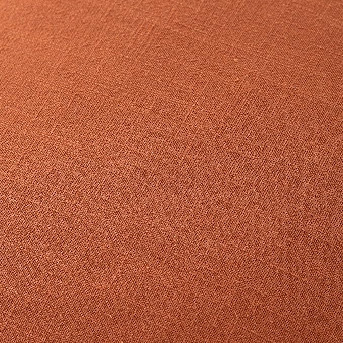 MIULEE Fall Decorative Linen Euro Sham Pillow Covers 26x26 Rust Boho Farmhouse Neutral Couch Throw Pillows for Bed Pack of 2 Accent Modern Pillowcase Summer Sofa Livingroom Home Decor