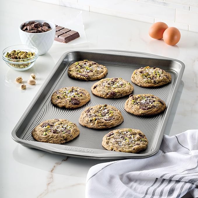 Circulon Nonstick Bakeware, Nonstick Cookie Sheet / Baking Sheet - 11 Inch x 17 Inch, Dark Gray
