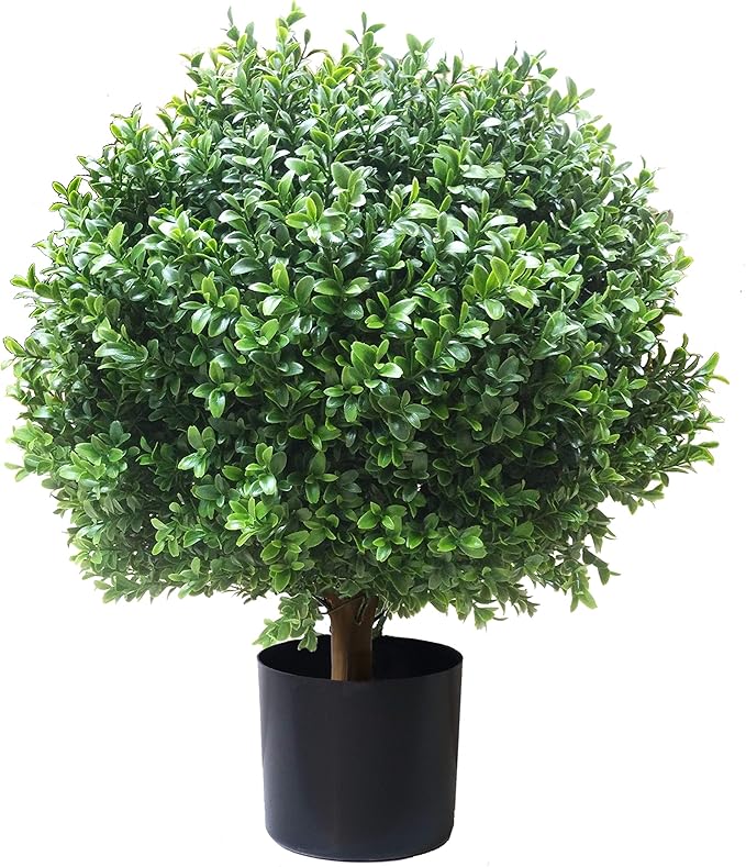 24''T Boxwood Ball Shaped Topiary Home & Garden Potted Artificial Shrubs Tree (1 PC)