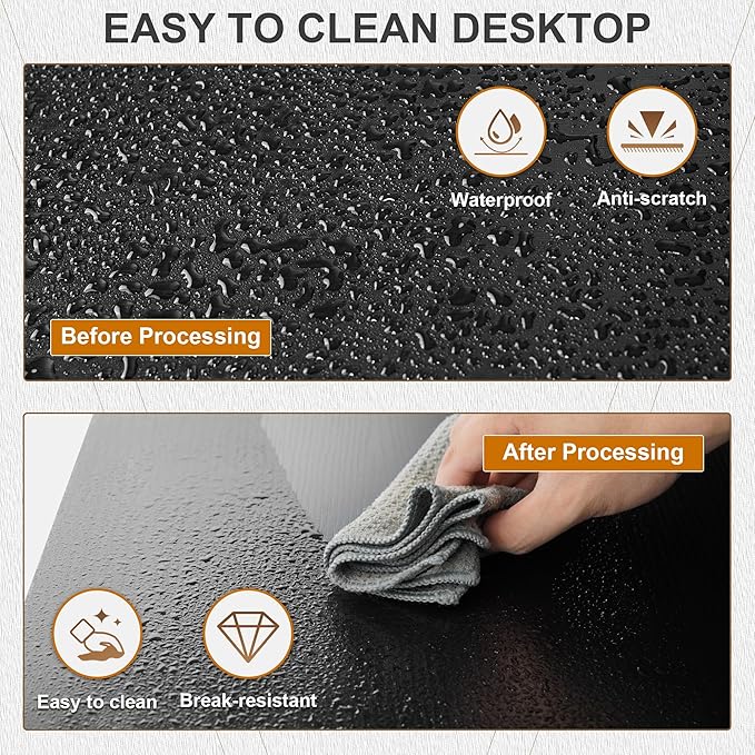 Rectangle Coffee Table Tea Table with Storage Shelf, Farmhouse Wooden Coffe Table for Living Room Table, 40" Rustic Center Table 2-Tier Minimalist Coffee Table Easy Assembly (Black)