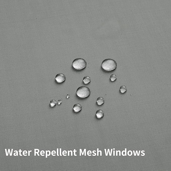 Colorful Star No Hook Shower Curtain with Snap in Fabric Liner, Waffle Weave Heavy Duty Thick Shower Curtains with Mesh Top Window, Hotel Style Waterproof Bathroom Curtain Set, 72 x 75 Inch, Grey