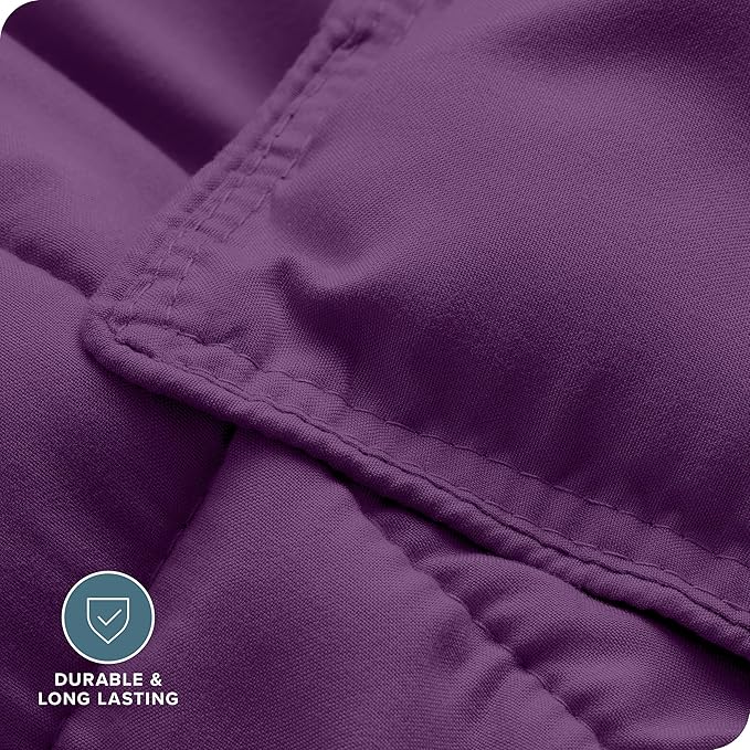 Bare Home Comforter Set - Oversized King Size - Ultra-Soft - Goose Down Alternative - Premium 1800 Series - All Season Warmth (Oversized King, Plum)