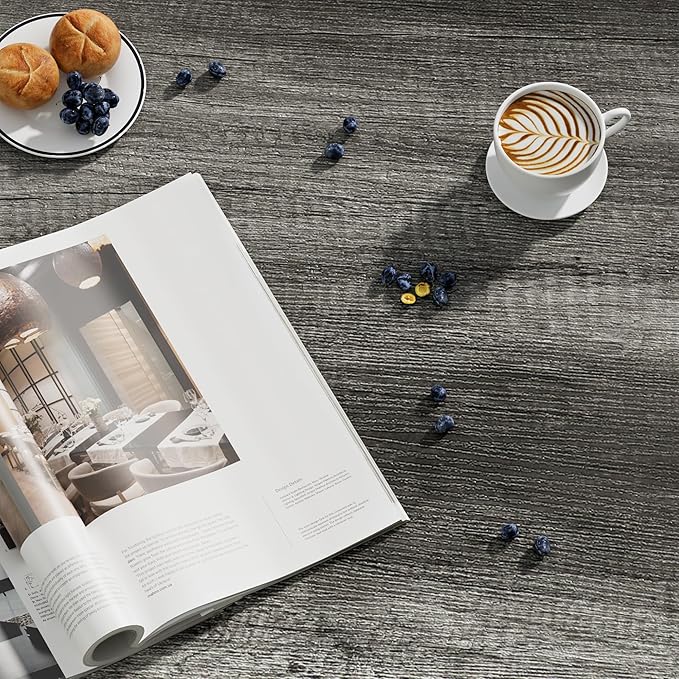 Coffee Table, 2 Tier Coffee Tables for Living Room, Round Coffee Table with Storage, Floor Table for Bedroom, Home Office, Dark Gray (27.6" D x 17.7" H)