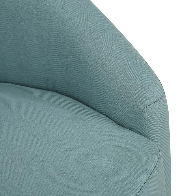 Christopher Knight Home Fabric Swivel Gliding Chair,Swivel Accent Barrel Chair,Comfy Bedroom Chair,Upholstered Barrel Chair for Living Room,Light Blue