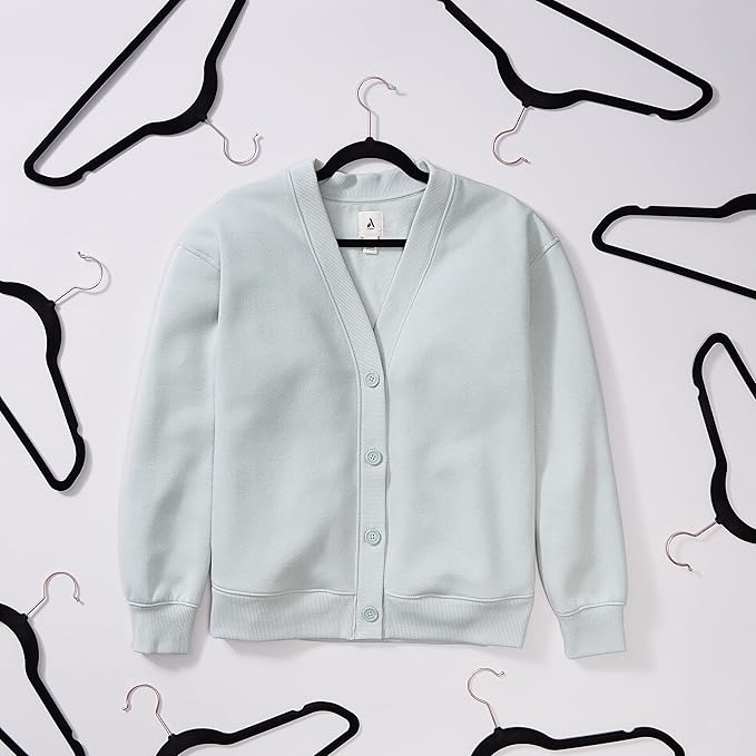 Amazon Basics Slim, Velvet, Non-Slip Sturdy Suit Clothes Hangers, Pack of 30, Black/Rose Gold