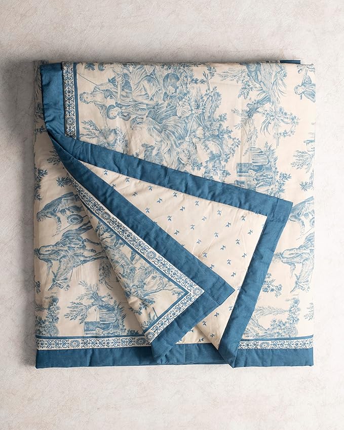 Maison d' Hermine Throw Blanket for Couch Lightweight Soft Warm Breathable Cotton Throw Blankets for Bed Girls Boys Women Men Gifts Sofa Travel Living Room Chair Bedding (60"x80", The Miller)