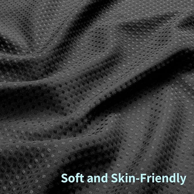 Colorful Star Small Stall Waffle Weave Shower Curtains, 256GSM Heavy Duty Shower Curtain with Snap in Fabric Liner, Hotel Style No Hook Waterproof Bathroom Curtain Set, 36 x 75 Inch, Black