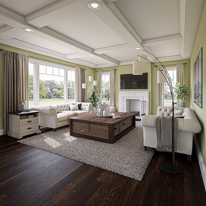 Kenroy Home 32849BL Leah Arc Floor Lamp, 60W, Black