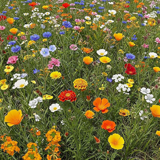 Ferry-Morse Dwarf Rainbow Colors Mix Bulk Wildflower Seeds, 1lb