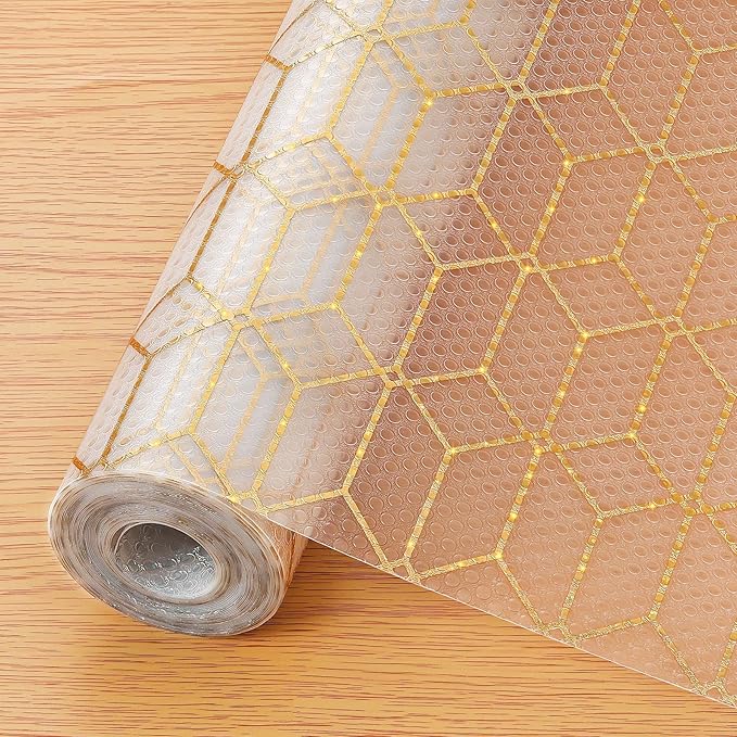 Cooyes Shelf and Drawer Liners for Kitchen Cabinets, Non Adhesive Cabinet Liner, EVA Waterproof Durable Non-Slip Drawer Mats for Shelves, Fridge, Storage, Kitchen Cupboards – Modern Pattern