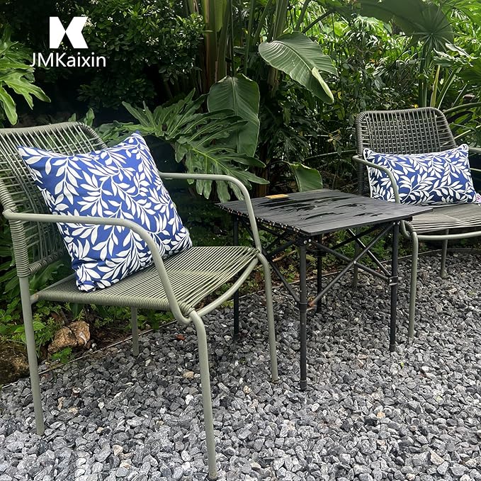 Outdoor Pillows, Pack of 2 Waterproof Decorative Throw Pillows with Inserts, 18”x18” Square Pillows for Bed, Couch, Sofa and Patio Furniture