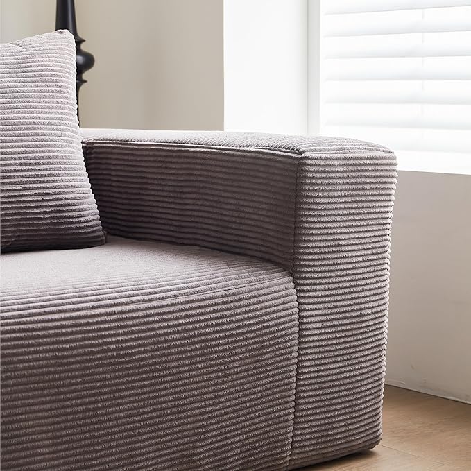 Single Sofa Chair - Oversized Lounge Armchair,Singgle Couch Soft Foam Cushion, Cozy Reading Chair for Living Room & Bedroom for Living Room Bedroom,No Assembly,Grey