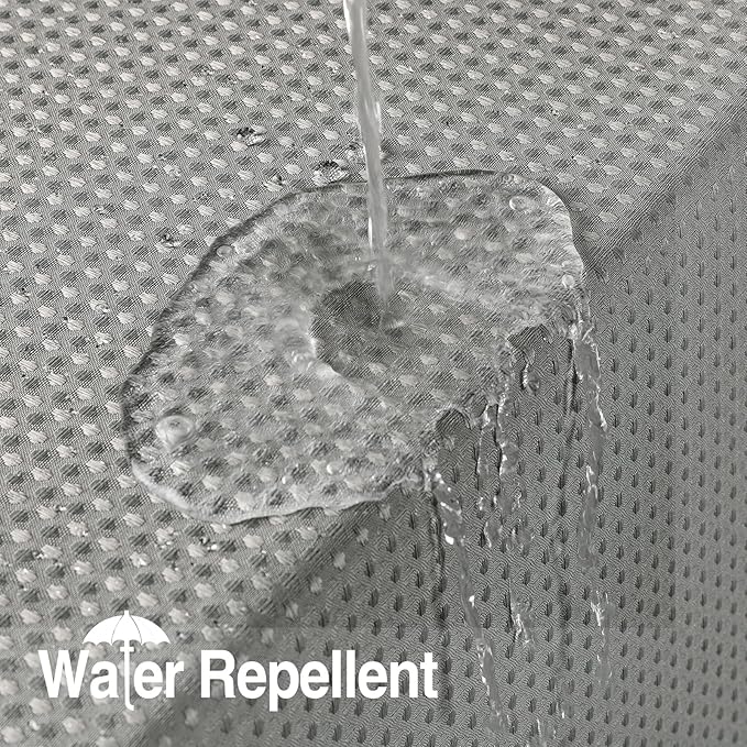 Colorful Star Small Stall Waffle Weave Shower Curtains, 256GSM Heavy Duty Shower Curtain with Snap in Fabric Liner, Hotel Style No Hook Waterproof Bathroom Curtain Set, 36 x 75 Inch, Grey