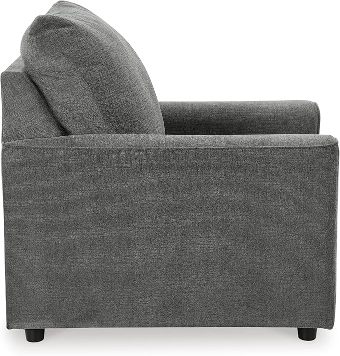 Signature Design by Ashley Stairatt Contemporary Square Upholstered Chair, Gray